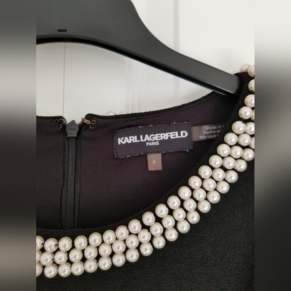 Karl Lagerfeld beaded black dress - Picture 2 of 5